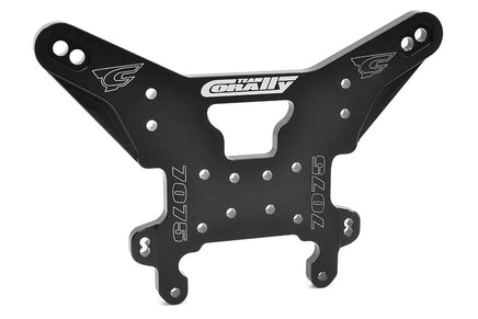 Corally - Shock Tower, Asuga XLR, Rear, Swiss Made 7075 T6, 5mm, Hard Anodized, Black, Made In Italy - Hobby Recreation Products