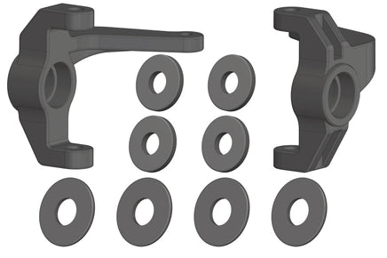 Corally - Steering Block - Left/Right - Composite - 1 Set: Mammoth, Moxoo, Triton - Hobby Recreation Products