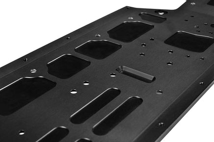 Corally - SWB Chassis for Buggies, Swiss Made 7075 T6 - 3mm Hard Anodized, Black - Hobby Recreation Products