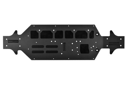Corally - SWB Chassis for Buggies, Swiss Made 7075 T6 - 3mm Hard Anodized, Black - Hobby Recreation Products