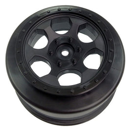 DE Racing - Black Trinidad SC Wheels for Associated SC5M-SC10-ProSC, +3mm (4pcs) - Hobby Recreation Products