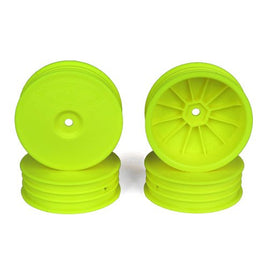 DE Racing - Slim Speedline Buggy Wheels, Front, Yellow, for TLR 22 3.0/4.0 (4pcs) - Hobby Recreation Products