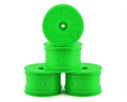 DE Racing - Speedline Buggy Wheels for Associated B6.1 - B64 / TLR 22 4.0 - 22-4 / Rear / Green (4 pcs) - Hobby Recreation Products