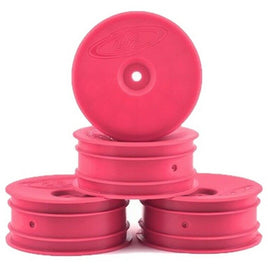 DE Racing - Speedline Buggy Wheels for Associated B6.1 / Kyosho RB6 / Front / Pink (4 pcs) - Hobby Recreation Products