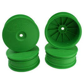 DE Racing - Speedline Buggy Wheels for Associated B64 - B64D / TLR 22 3.0 - 4.0 / Front / Green - Hobby Recreation Products