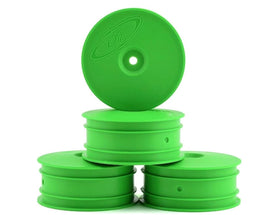 DE Racing - Speedline Buggy Wheels for TLR 22-4 / Tekno EB410 / Front / Green (4 pcs) - Hobby Recreation Products