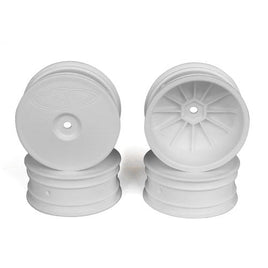 DE Racing - Speedline Buggy Wheels, White, Front, for Associated B64/B64D and TLR 22 3.0/4.0 (4pcs) - Hobby Recreation Products