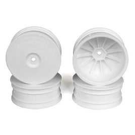 DE Racing - Speedline Buggy Wheels, White, Front, for Losi 22-4 and Tekno EB410 (4pcs) - Hobby Recreation Products