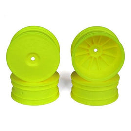 DE Racing - Speedline Buggy Wheels, Yellow, Front, for B64/B64D and TLR 22 3.0/4.0 (4pcs) - Hobby Recreation Products