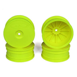 DE Racing - Speedline Buggy Wheels, Yellow, Front, for Losi 22-4 and Tekno EB410 (4pcs) - Hobby Recreation Products