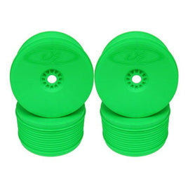 DE Racing - Speedline Plus 1/8 Truggy Wheels, Green (4 Pack) - Hobby Recreation Products