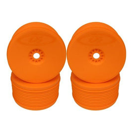 DE Racing - Speedline Plus 1/8 Truggy Wheels, Orange (4 Pack) - Hobby Recreation Products