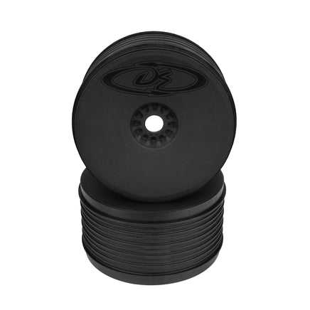 DE Racing - Speedline Plus Truggy Wheels for 1/8 Truggy / Black / 4pcs - Hobby Recreation Products