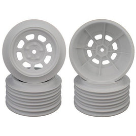 DE Racing - Speedway SC Wheels for Associated SC10 / SC5M +3mm Offset White - Hobby Recreation Products