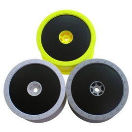 DE Racing - Wheel Sticker Disk for 1/10 Buggy, Matte Black (Pack of 8) - Hobby Recreation Products