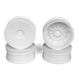 DE Racing - White Speedline Front Buggy Wheels for the Associated B6 and Kyosho RB6 (4pcs) - Hobby Recreation Products