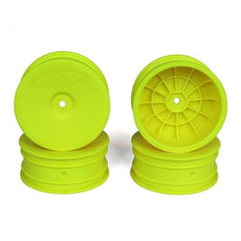 DE Racing - Yellow Speedline Front Buggy Wheels for the Associated B6 and Kyosho RB6 (4pcs) - Hobby Recreation Products