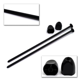 DE Racing - Zip Stix / Black / 4pcs - Hobby Recreation Products