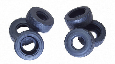 Diecast Masters - Tire Set (6) for CAT 1/24 Scale RC 745 Articulated Truck - Hobby Recreation Products