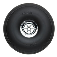 Dubro - 3-1/2" Diameter Treaded Tires on Chrome Wheels 2/pkg - Hobby Recreation Products