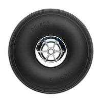 Dubro - 3-1/4" Diameter Treaded Tires on Chrome Wheels 2/pkg - Hobby Recreation Products