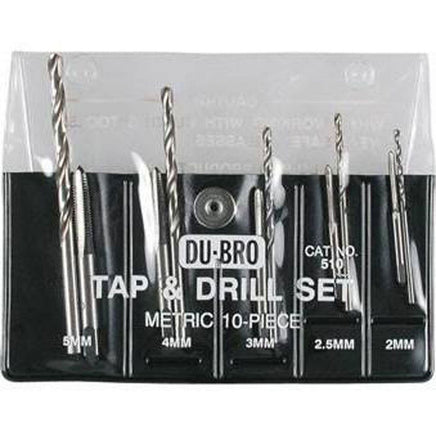 Dubro Products - 10pc Metric Tap & Drill Set - Hobby Recreation Products