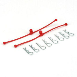 Dubro Products - Body Klip Retainers-Red - Hobby Recreation Products