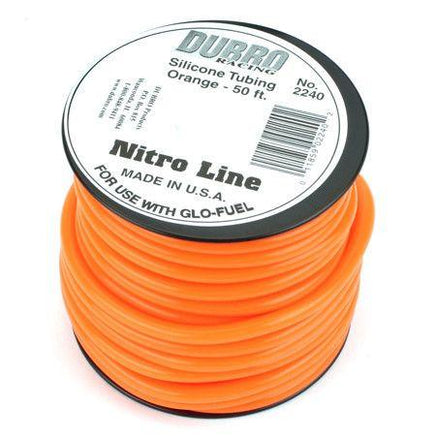 Dubro Products - ORANGE 50’ nitro line silicone fuel tubing - Hobby Recreation Products