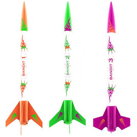 Estes Rockets - 3 Bandits Model Rockets Kit, E2X, (3 Rockets) - Hobby Recreation Products