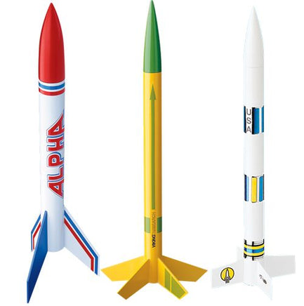 Estes Rockets - AVG Model Rocket Kit, Bulk Pack of 12, E2X (4-Alpha, 4-Viking & 4-Generic Rockets) - Hobby Recreation Products