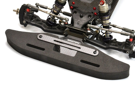 Exotek Racing - 22 5.0 Front Bumper Set, Alloy, Carbon Fiber and Foam with GNSS Slot - Hobby Recreation Products