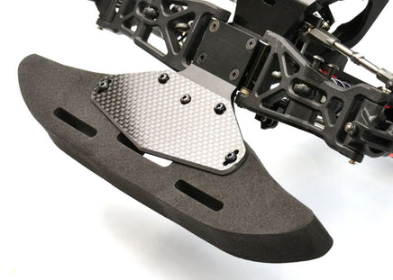 Exotek Racing - 22 5.0 Front Bumper Set, Alloy, Carbon Fiber and Foam with GNSS Slot - Hobby Recreation Products