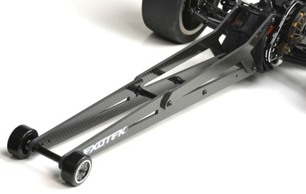Exotek Racing - 22S Ladder Wheelie Bar Set, Carbon Fiber, Extra Long, Adjustable - Hobby Recreation Products