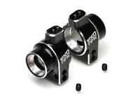 Exotek Racing - 22S Rear HD Hub Set, (1pr) 7075 Aluminum, Black and Silver - Hobby Recreation Products