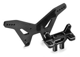 Exotek Racing - Carbon Rear Shock Tower Set, 7075 and 4mm CF, for Losi 22S Drag - Hobby Recreation Products