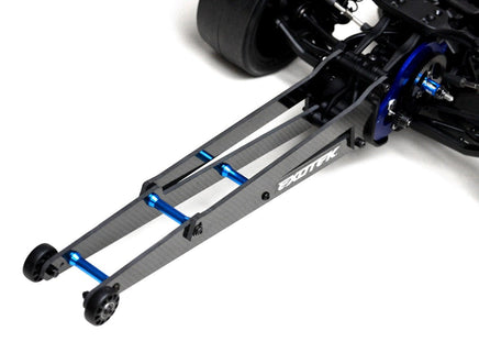 Exotek Racing - DR10 Adjustable Wheelie Bar Set, 12" Carbon and Alloy - Hobby Recreation Products