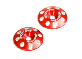 Exotek Racing - Flite Wing Buttons V2, 6061 Aluminum, Red Anodized - Hobby Recreation Products