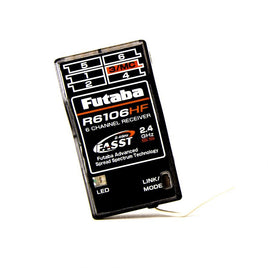 Futaba - R6106HF 2.4GHz FASST 6-Channel Micro Receiver for Short Range Flight - Hobby Recreation Products