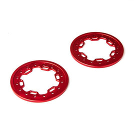 Gmade - 1.9" Aluminum Ring Beadlock Ring CL (Red) (2): GOM - Hobby Recreation Products