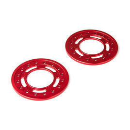 Gmade - 1.9" Aluminum Ring Beadlock Ring ST (Red) (2): GOM - Hobby Recreation Products