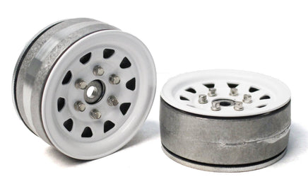 Gmade - 1.9" SR04 Beadlock Wheels (Gloss White) (2) - Hobby Recreation Products