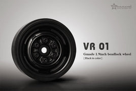 Gmade - 1.9 VR01 Beadlock Wheels (Black) (2) - Hobby Recreation Products
