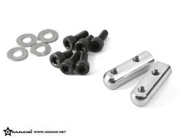 Gmade - Aluminum Servo Mount Silver (2) - Hobby Recreation Products