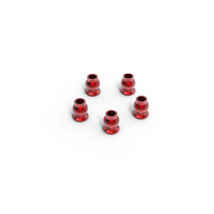 Gmade - Gmade Aluminum Shock End Ball, 5.8x7.3mm, Red, 5 Pack - Hobby Recreation Products