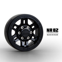 Gmade - NR02 1.9" Beadlock Wheels Black (2) - Hobby Recreation Products