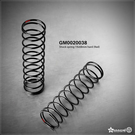 Gmade - Shock Spring 19X68mm Hard Red (2) - Hobby Recreation Products