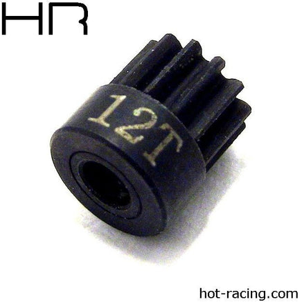 Hot Racing - 12 Tooth 48 Pitch Hardened Steel Pinion, 1/8 Bore - Hobby Recreation Products