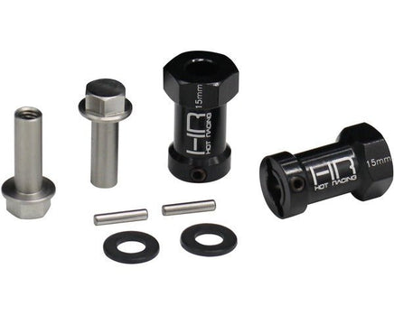Hot Racing - 15mm Wheel Hub Extensions w/ 12mm Hex (2), for Axial SCX Wraith - Hobby Recreation Products