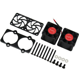 Hot Racing - 3 Cell Twin 40mm Twister Motor Cooling Fan Kit, for 1/5 Arrma - Hobby Recreation Products