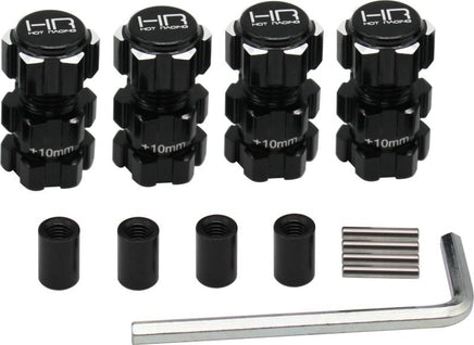 Hot Racing - Aluminum 17mm Hex Hubs, 10mm Offset, for Arrma 1/10 4S BLX - Hobby Recreation Products